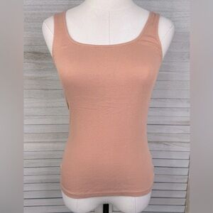 A NEW DAY Ribbed Tank Top Peachy/Beige-Small